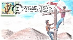 #3183e Transcontinental Phone Line Cole FDC