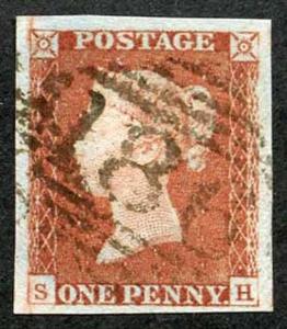 1841 Penny Red (SH) SUPERB Four Margins