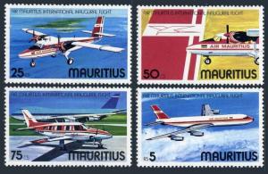 Mauritius 440-443, 443a, Mnh.mi 432-435, Bl.6. Aérien Inaugurale Vol ,1977