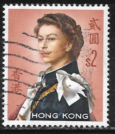 Hong Kong 214: $2 Elizabeth II, used, F-VF