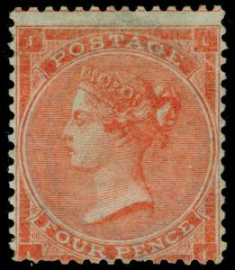 SG82, 4d pale red plate 4, M MINT. Cat £2100. HAIRLINES. LI