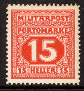 Bosnia 1918  Scott #J19 MLH, toned (CV 3.50)