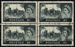 Great Britain #312 Windsor Castle Block of 4; Used (3Stars)