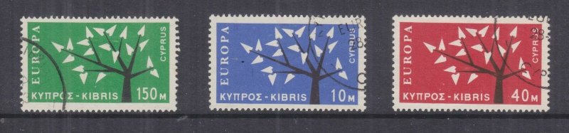 CYPRUS, 1963 Europa set of 3, used.