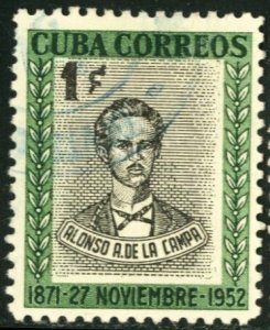 CUBA #490, USED - 1952 - CUB113
