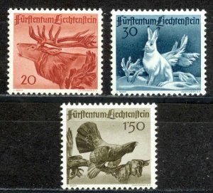 Liechtenstein Sc# 219-221 MH 1946 Animals