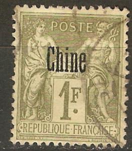 France Off china 11 Mi 10 Used F/VF 1894 SCV $8.50