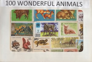 A Nice Selection Of 100 All Different Topicals. Wonderful Animals    #02 TOP08