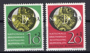 West Germany: 1951 MNH Set Stamp Exhibition