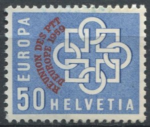 Switzerland Sc#377 MNH, 50c lt bl, PTT conference (1959)