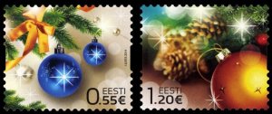 Estonia 2014 Merry Christmas and Happy New Year ! Set of 2 stamps MNH