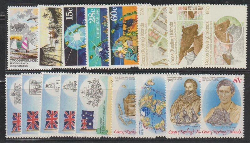 Cocos Islands SC  51-67 Mint Never Hinged