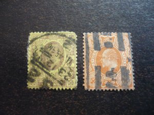 Stamps - Great Britain - Scott# 149-150 - Used Part Set of 2 Stamps