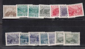 Austria #340 - #353 VF/NH Rare Set