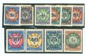 Indonesia #J27-J32/J35/J36 Mint (NH) Single