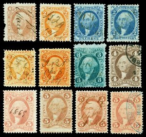 Scott R1c-R27c 1c-5c Revenues Twelve Total Used F-VF Cat $10.60