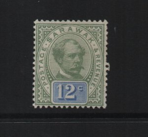 Sarawak 1888 SG16 12c no watermark mounted mint