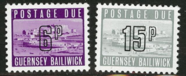 Guernsey Scott J14 and J17 1976 Postage dues CV$0.75 MNH**