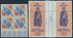 Brazil 1030 card,103 block/41,1031a gutter,MNH. Christmas 1966.Madonna & Child.