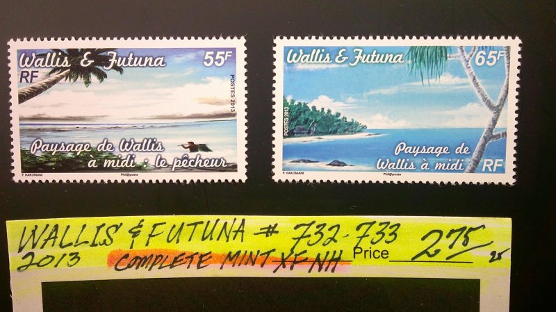 Wallis and Futuna 2013 Scott# 732-733 Mint CPL XF NH set of 2