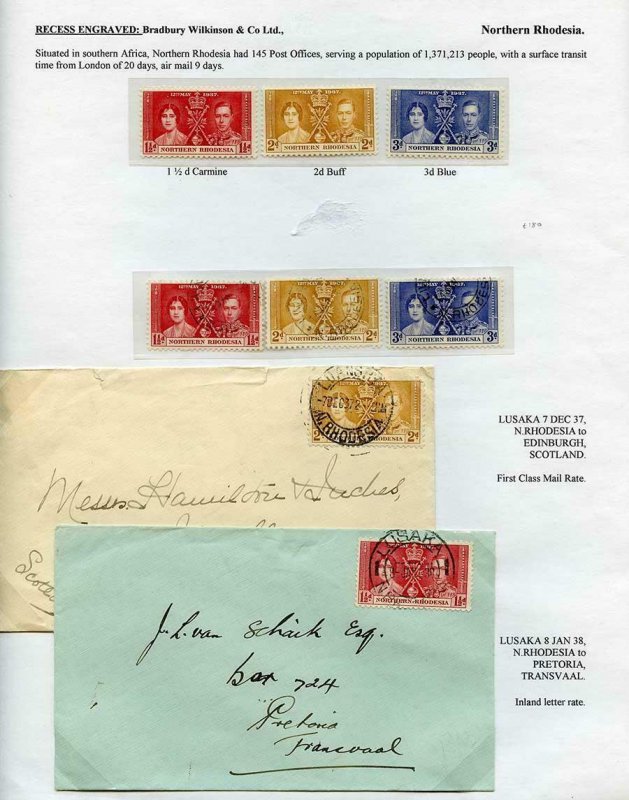 Northern Rhodesia 1937 Coronation Page