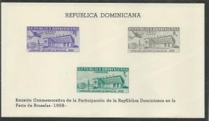 Dominican Rep. # C110a  Brussels Fair souvenir sheet (1)  Mint NH