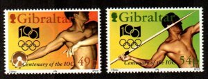 GIBRALTAR 1994 ,MNH Olympic set   # 666-667