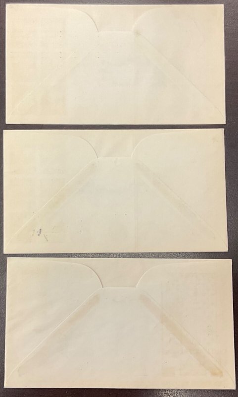 804 & 806-807 Linprint cachet Presidential Series Booklet pane FDCs  1939