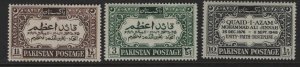 PAKISTAN   44-46    MINT HINGED GREAT LEADER  SET