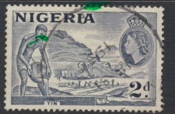 Nigeria  SG 72cd SC# 83 Used  QEII 1953  Variety Type A Tin Mining see scan