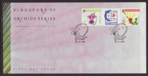 Singapore 597a Orchids U/A FDC