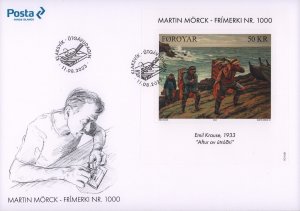 Faroe Island 2023 Martin Mörck M. Morck  Stamp no. 1000 FDC