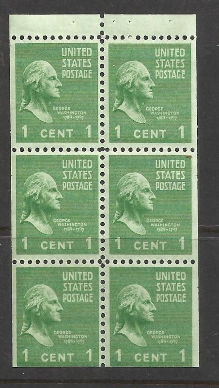 804b 1cx6 Booklet Pane NH F/VF Centering