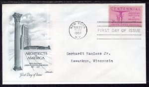 US 1089 Architects Artmaster Typed FDC