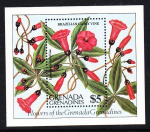 Grenada Grenadines 579 Flowers Souvenir Sheet MNH VF