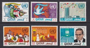 Qatar # 160-165, United Nations Day, NH, 1/2  Cat.