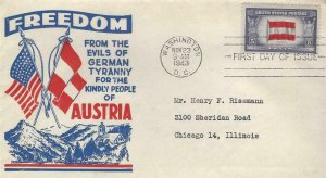 919 5c AUSTRIA - Poppenger cachet