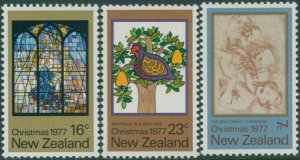 New Zealand 1977 SG1153-1155 Christmas set MNH