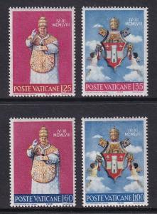 Vatican City  #250-253  MNH  1959  coronation Pope John XXII