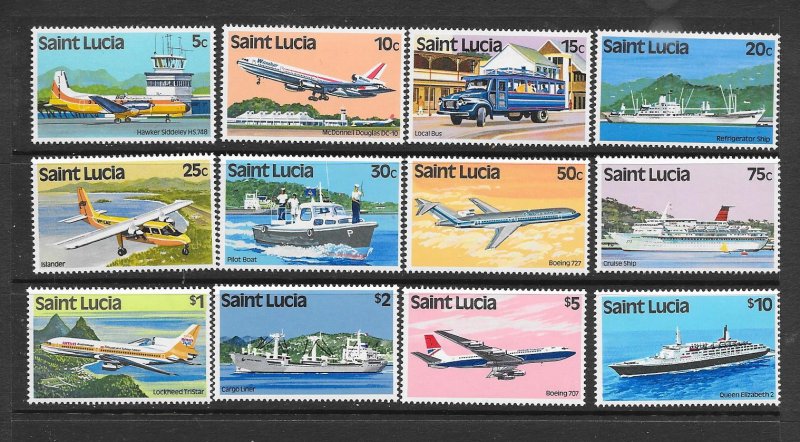 ST LUCIA #504-15  TRANSPORTATION  MNH