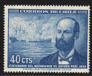 Chile #251 ~ Auturo Prat Chacon, Naval Battle ~ Mint, NH (1948)