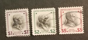 US Scott 832 833 834 $1 $2 $5 Presidential Series Used Stamp Lot z1510 