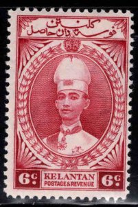 MALAYA Kelantan Scott 33 MH* Sultan Ismail stamp