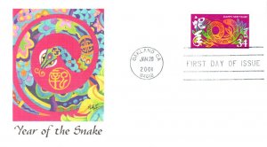 #3500 Year of the Snake Fleetwood FDC
