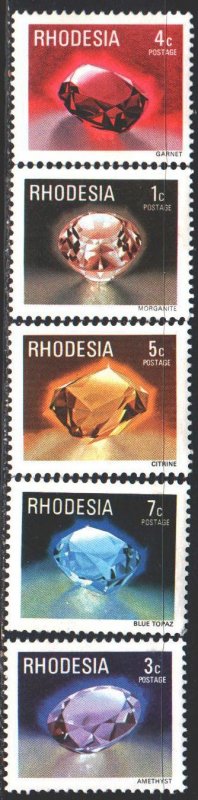 Rhodesia. 1978. 206-10 from the series. Minerals. MNH.