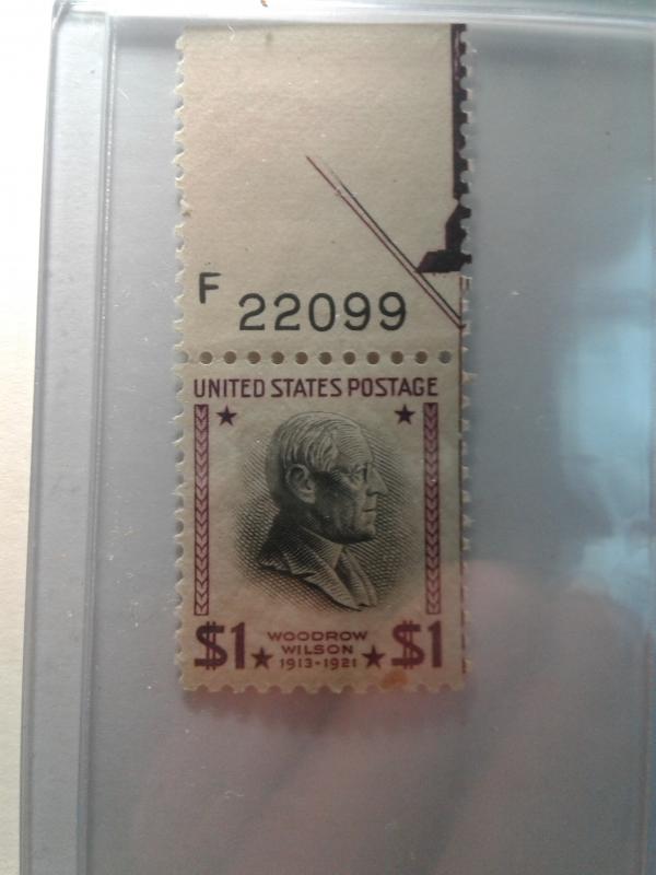 SCOTT # 832 MINT NEVER HINGED WITH PLATE NUMBER AND INK SCHMEAR. GREAT FIND !!!