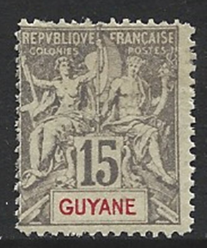 COLLECTION LOT 12574 FRENCH GUIANA #40 MH 1900 CV+$122