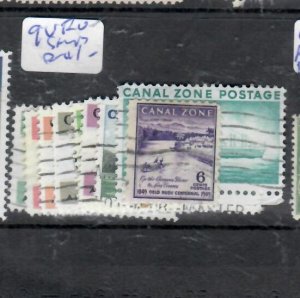 CANAL ZONE 9 DIFFERENT STAMPS  VFU          P0415A H