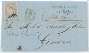 P0154 - SPAIN - POSTAL HISTORY - # 92 cover from BARCELONA Grill # 2-