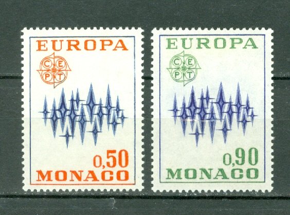 MONACO 1972 EUROPA #831-832...SET...MNH..$5.00